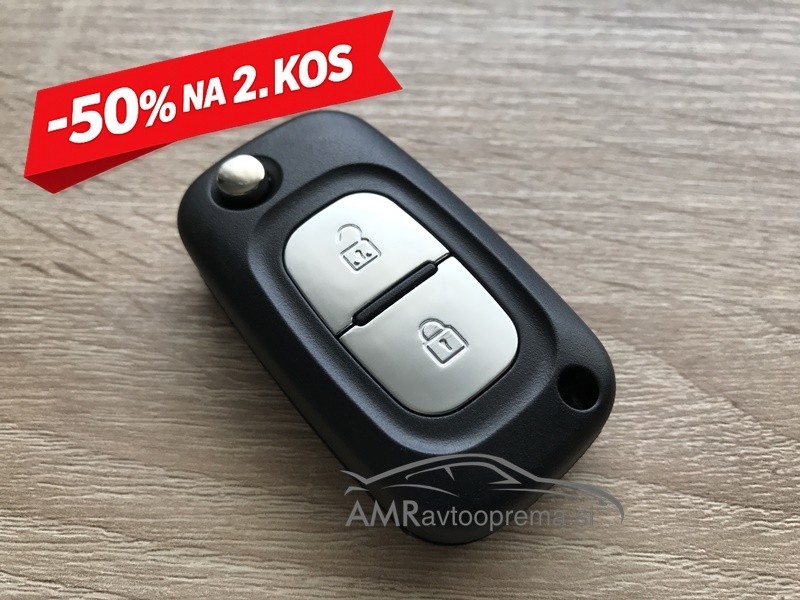 Ohišje za zložljive ključe Renault z dvema gumboma