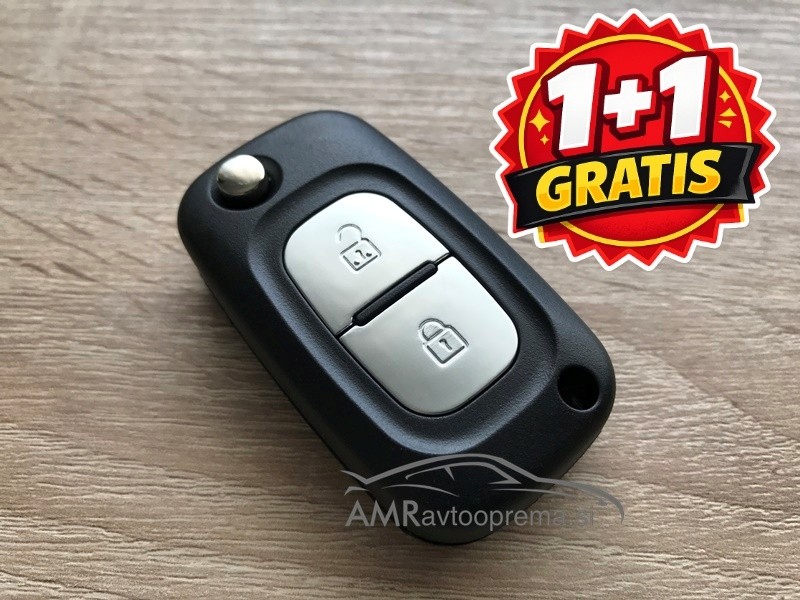 Ohišje za zložljive ključe Renault z dvema gumboma (2 kosa)