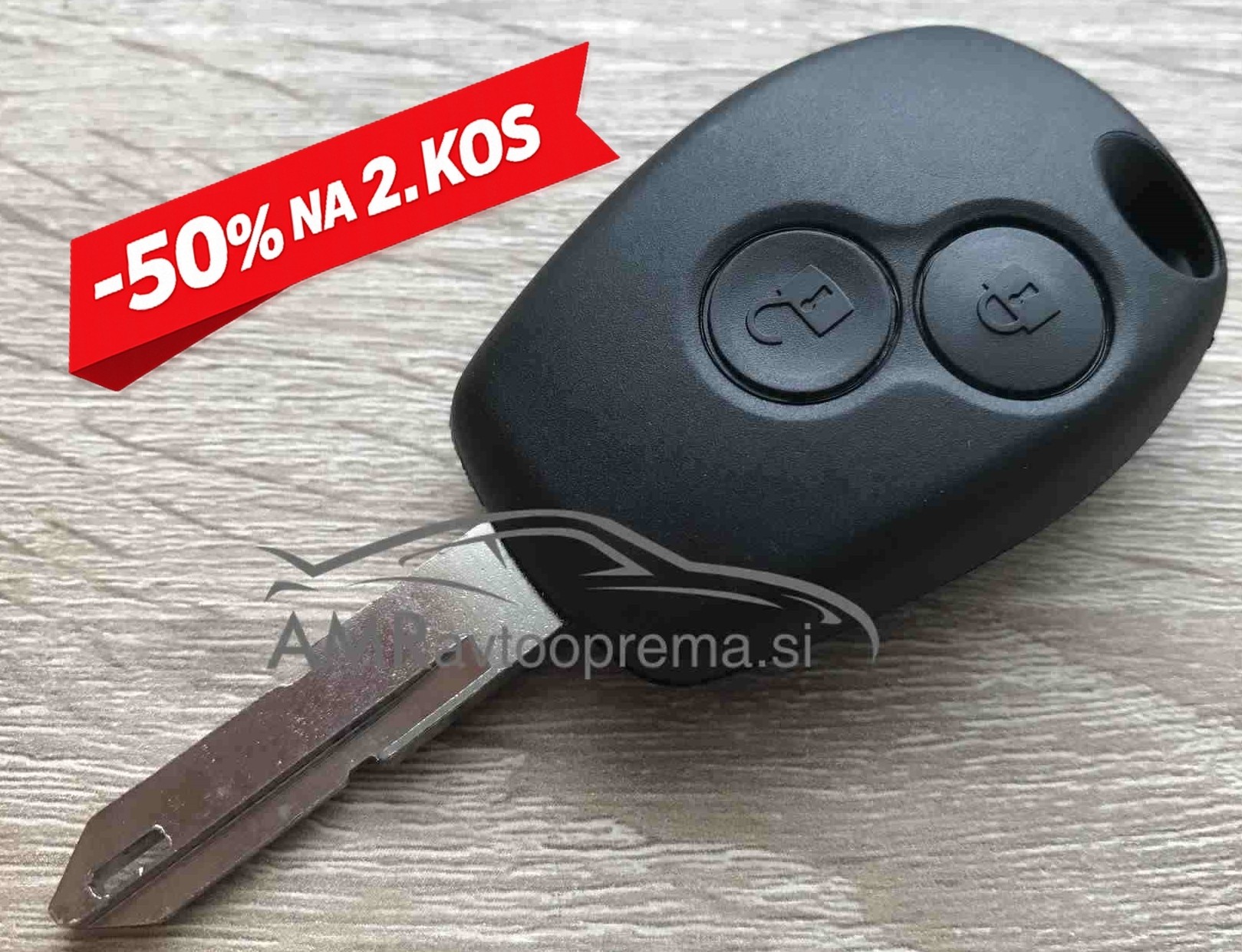 Ohišje za ključ Renault z dvema gumboma