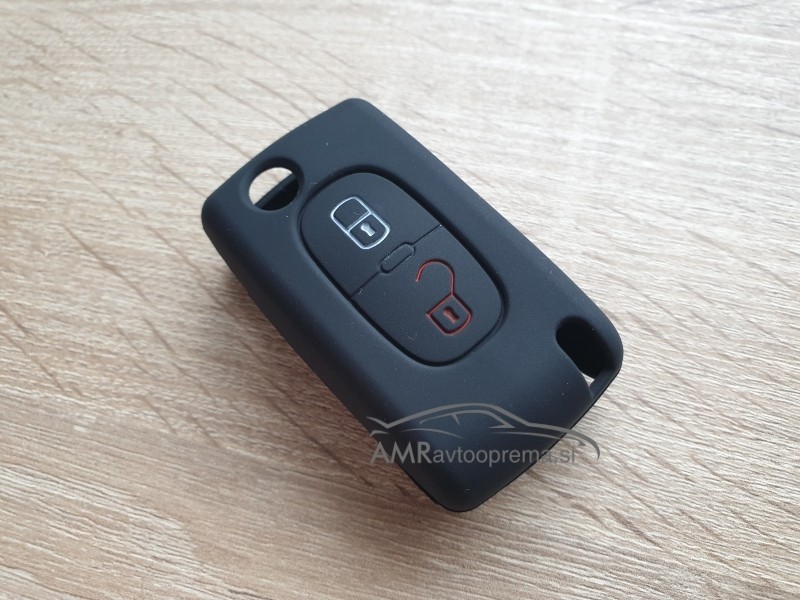 Silikonski ovitek za zložljive ključe Peugeot z dvema gumboma