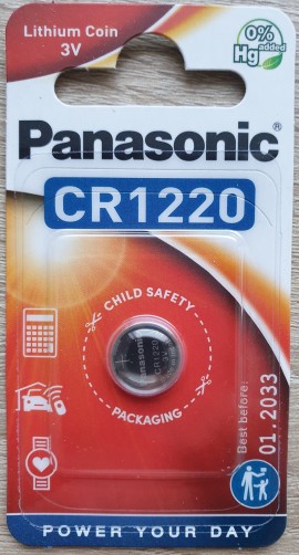Litijeva 3V baterija CR1220 Panasonic