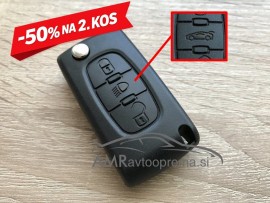 Ohišje za zložljive ključe Citroen s tremi gumbi